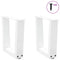 vidaXL Dining Table Legs V-Shape 2 pcs White 40x(30-31.3) cm Steel