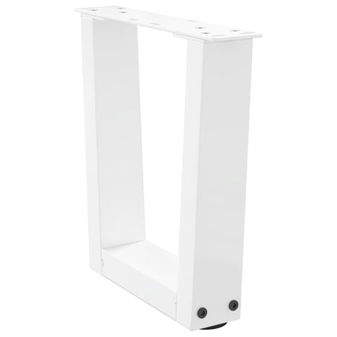 vidaXL Dining Table Legs V-Shape 2 pcs White 40x(30-31.3) cm Steel