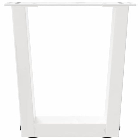 vidaXL Dining Table Legs V-Shape 2 pcs White 40x(30-31.3) cm Steel
