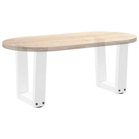 vidaXL Dining Table Legs V-Shape 2 pcs White 40x(30-31.3) cm Steel