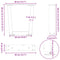 vidaXL Dining Table Legs V-Shape 2 pcs White 40x(30-31.3) cm Steel