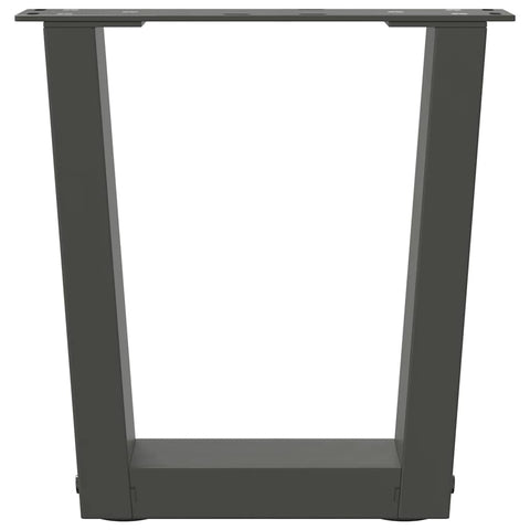 vidaXL Dining Table Legs V-Shape 2 pcs Anthracite 40x(30-31.3) cm Steel
