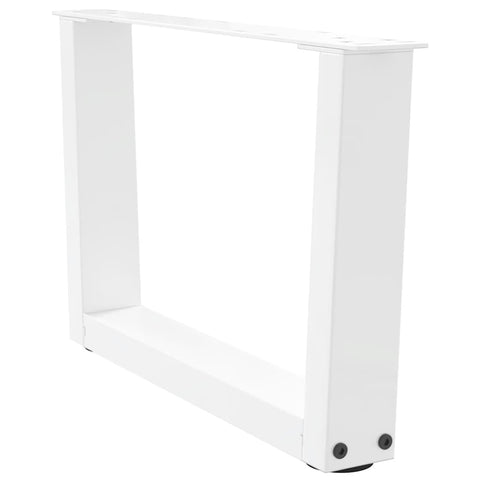 vidaXL Coffee Table Legs V-Shape 2 pcs White 50x(30-31.3) cm Steel