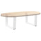 vidaXL Coffee Table Legs V-Shape 2 pcs White 50x(30-31.3) cm Steel