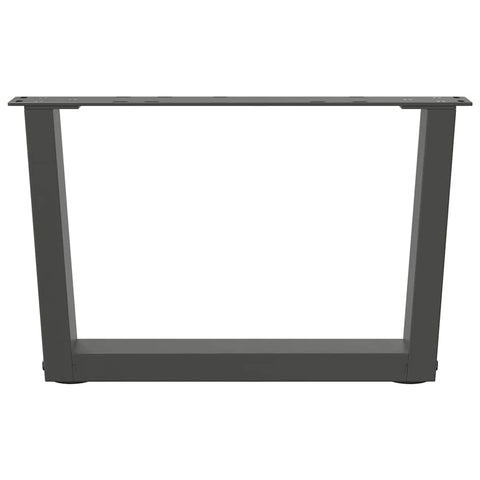 vidaXL Dining Table Legs V-Shape 2 pcs Anthracite 50x(30-31.3) cm Steel