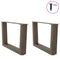 vidaXL Dining Table Legs V-Shape 2 pcs Natural Steel 50x(30-31.3) cm Steel