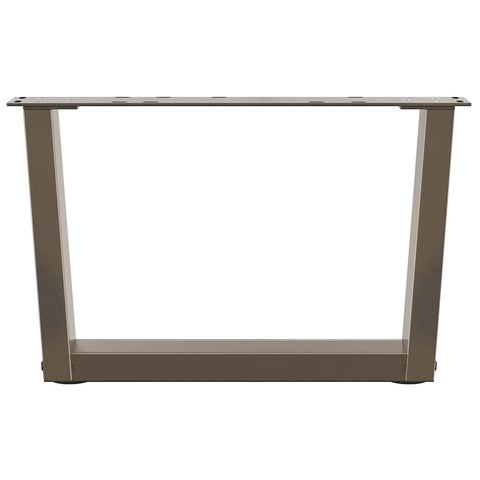 vidaXL Dining Table Legs V-Shape 2 pcs Natural Steel 50x(30-31.3) cm Steel