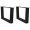 vidaXL Coffee Table Legs V-Shape 2 pcs Black 60x(30-31.3) cm Steel