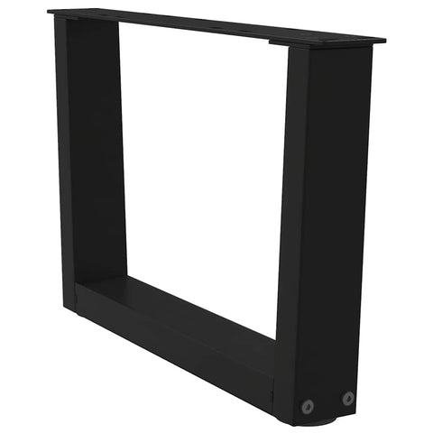 vidaXL Coffee Table Legs V-Shape 2 pcs Black 60x(30-31.3) cm Steel