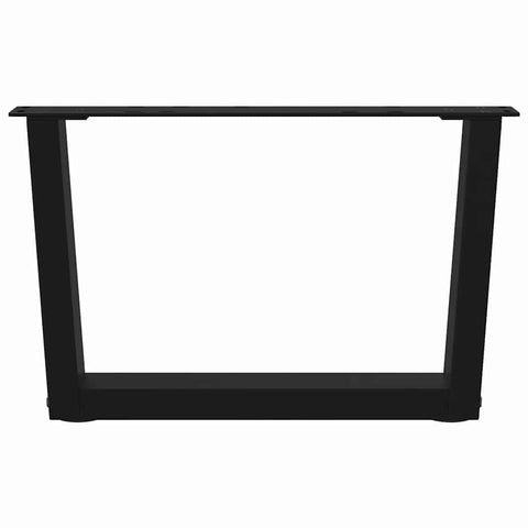 vidaXL Coffee Table Legs V-Shape 2 pcs Black 60x(30-31.3) cm Steel
