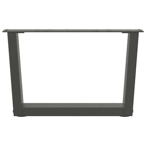 vidaXL Dining Table Legs V-Shape 2 pcs Anthracite 60x(30-31.3) cm Steel