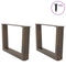vidaXL Dining Table Legs V-Shape 2 pcs Natural Steel 60x(30-31.3) cm Steel