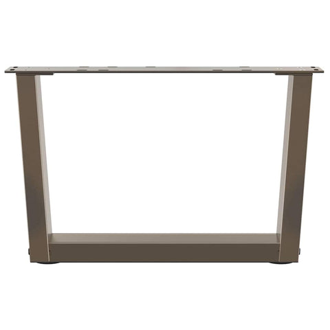 vidaXL Dining Table Legs V-Shape 2 pcs Natural Steel 60x(30-31.3) cm Steel