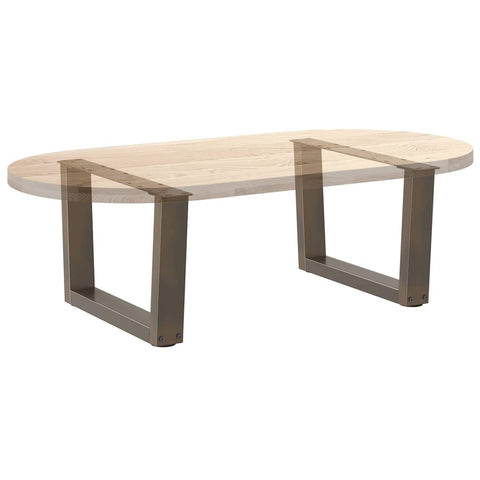 vidaXL Dining Table Legs V-Shape 2 pcs Natural Steel 60x(30-31.3) cm Steel