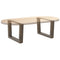 vidaXL Dining Table Legs V-Shape 2 pcs Natural Steel 60x(30-31.3) cm Steel