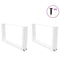 vidaXL Dining Table Legs V-Shape 2 pcs White 70x(30-31.3) cm Steel