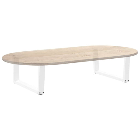 vidaXL Dining Table Legs V-Shape 2 pcs White 70x(30-31.3) cm Steel