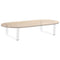 vidaXL Dining Table Legs V-Shape 2 pcs White 70x(30-31.3) cm Steel