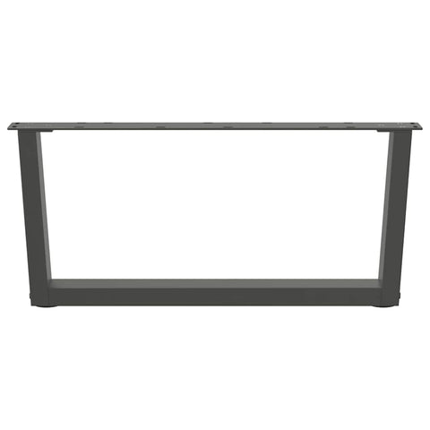 vidaXL Dining Table Legs V-Shape 2 pcs Anthracite 70x(30-31.3) cm Steel