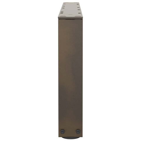vidaXL Dining Table Legs V-Shape 2 pcs Natural Steel 70x(30-31.3) cm Steel
