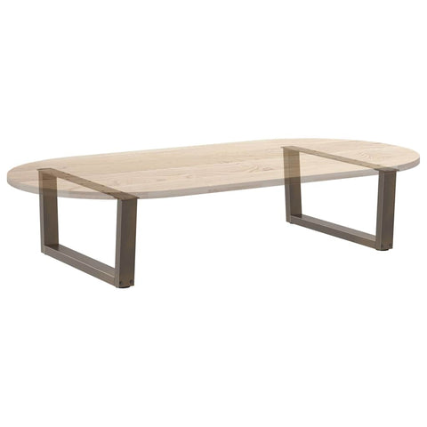 vidaXL Dining Table Legs V-Shape 2 pcs Natural Steel 70x(30-31.3) cm Steel
