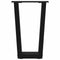 vidaXL Dining Table Legs V-Shape 2 pcs Black 28x(42-43.3) cm Steel