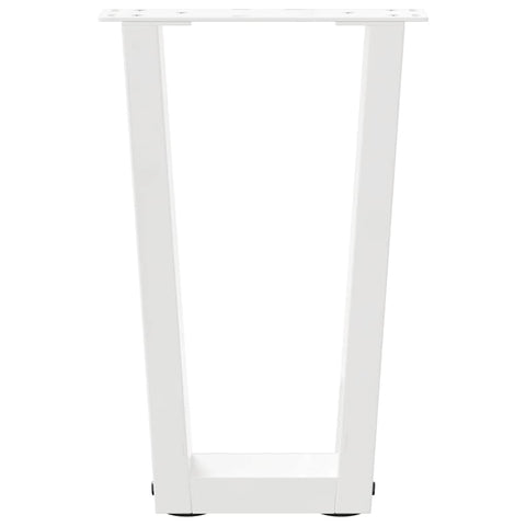 vidaXL Dining Table Legs V-Shape 2 pcs White 28x(42-43.3) cm Steel