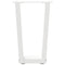 vidaXL Dining Table Legs V-Shape 2 pcs White 28x(42-43.3) cm Steel