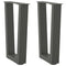 vidaXL Coffee Table Legs V-Shape 2 pcs Anthracite 28x(42-43.3) cm Steel