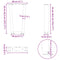 vidaXL Dining Table Legs V-Shape 2 pcs Natural Steel 28x(42-43.3) cm Steel