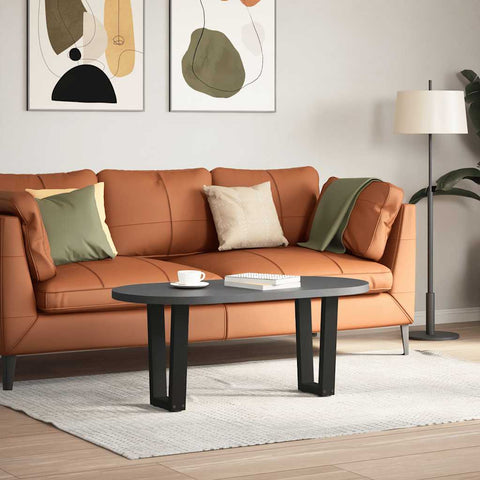 vidaXL Dining Table Legs V-Shape 2 pcs Black 38x(42-43.3) cm Steel