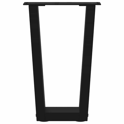vidaXL Dining Table Legs V-Shape 2 pcs Black 38x(42-43.3) cm Steel