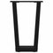 vidaXL Dining Table Legs V-Shape 2 pcs Black 38x(42-43.3) cm Steel