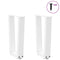 vidaXL Dining Table Legs V-Shape 2 pcs White 38x(42-43.3) cm Steel