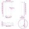 vidaXL Dining Table Legs V-Shape 2 pcs White 38x(42-43.3) cm Steel