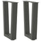 vidaXL Dining Table Legs V-Shape 2 pcs Anthracite 38x(42-43.3) cm Steel