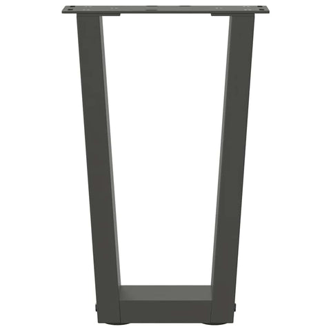 vidaXL Dining Table Legs V-Shape 2 pcs Anthracite 38x(42-43.3) cm Steel