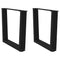 vidaXL Dining Table Legs V-Shape 2 pcs Black 50x(42-43.3) cm Steel