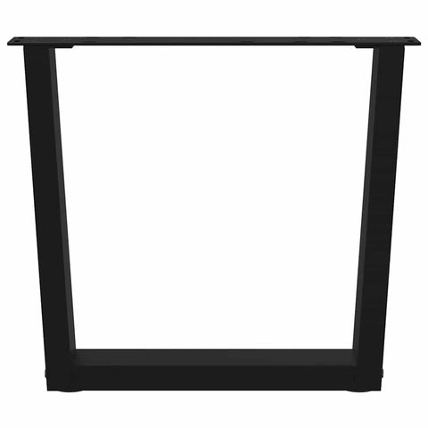 vidaXL Dining Table Legs V-Shape 2 pcs Black 50x(42-43.3) cm Steel