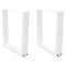 vidaXL Dining Table Legs V-Shape 2 pcs White 50x(42-43.3) cm Steel