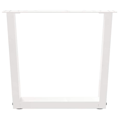 vidaXL Dining Table Legs V-Shape 2 pcs White 50x(42-43.3) cm Steel