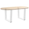 vidaXL Dining Table Legs V-Shape 2 pcs White 50x(42-43.3) cm Steel