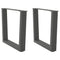vidaXL Dining Table Legs V-Shape 2 pcs Anthracite 50x(42-43.3) cm Steel