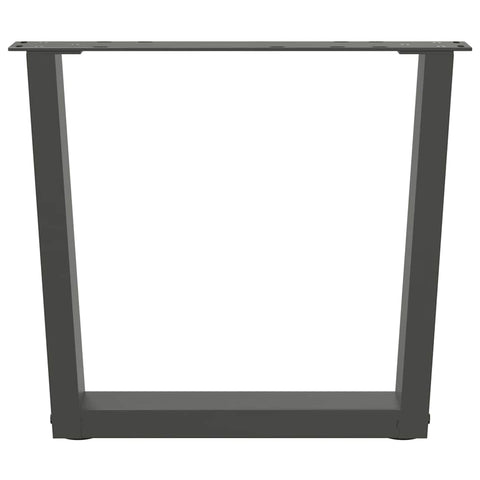 vidaXL Dining Table Legs V-Shape 2 pcs Anthracite 50x(42-43.3) cm Steel