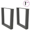 vidaXL Dining Table Legs V-Shape 2 pcs Anthracite 50x(42-43.3) cm Steel