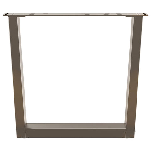 vidaXL Dining Table Legs V-Shape 2 pcs Natural Steel 50x(42-43.3) cm Steel