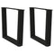 vidaXL Dining Table Legs V-Shape 2 pcs Black 60x(42-43.3) cm Steel