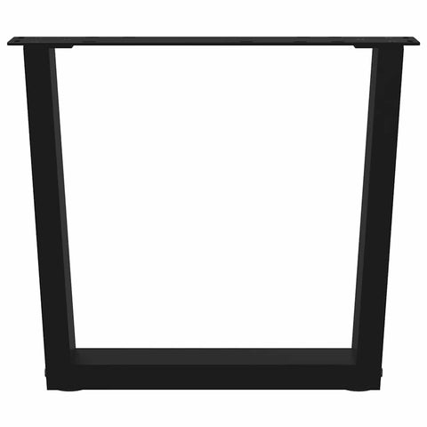 vidaXL Dining Table Legs V-Shape 2 pcs Black 60x(42-43.3) cm Steel