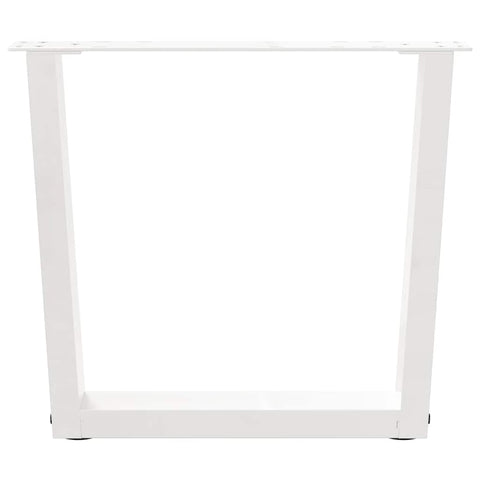 vidaXL Coffee Table Legs V-Shape 2 pcs White 60x(42-43.3) cm Steel