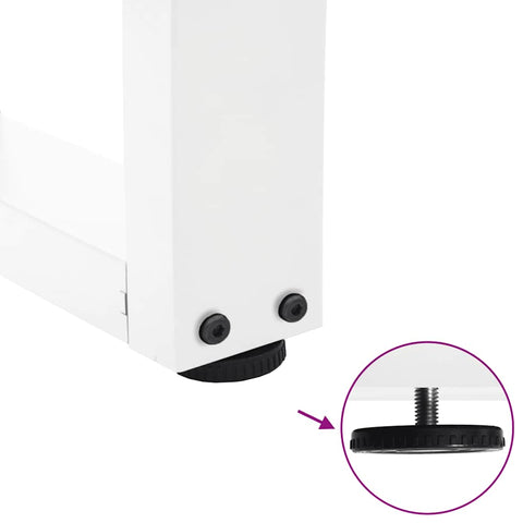 vidaXL Coffee Table Legs V-Shape 2 pcs White 60x(42-43.3) cm Steel